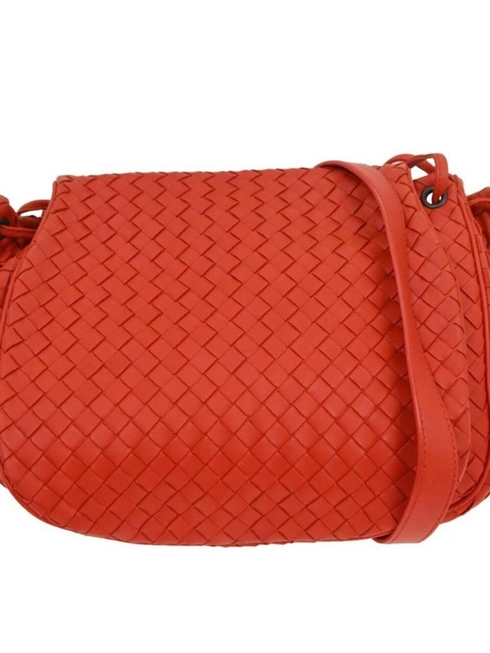 Bottega Veneta Red Lambskin Intrecciato Shoulder Bag B02330531F 116485